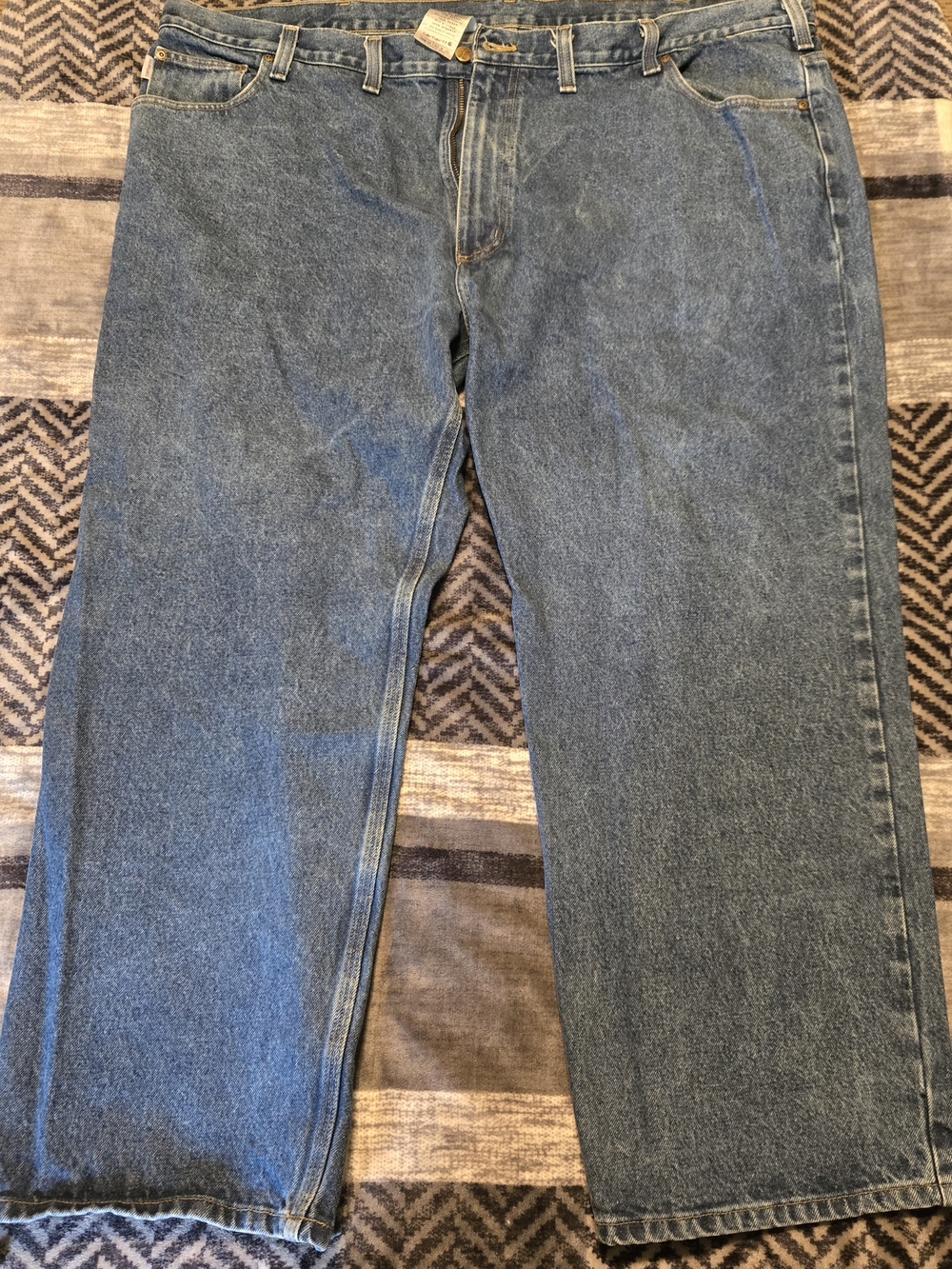 Classic Carhartt 50x 30 Men's Blue Denim Jeans